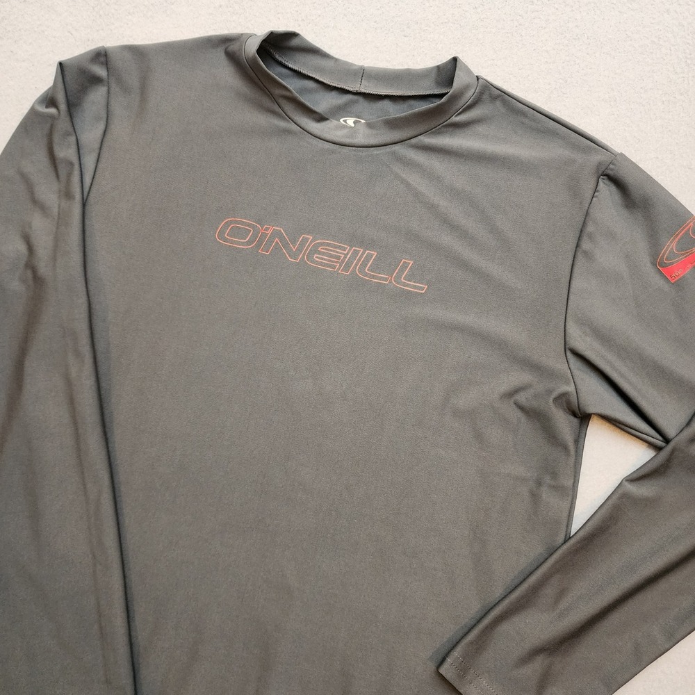 O'Neill Women's Size 16 Long Sleeve Rash Guard UPF 50+ Gray Surf Swim BNWOT